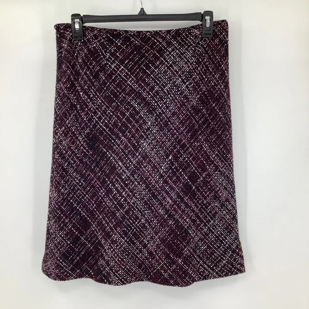 Evan Picone Tweed A-Line Skirt Size 12 Wool Blend Office Acadamia Old Money - Picture 2 of 6